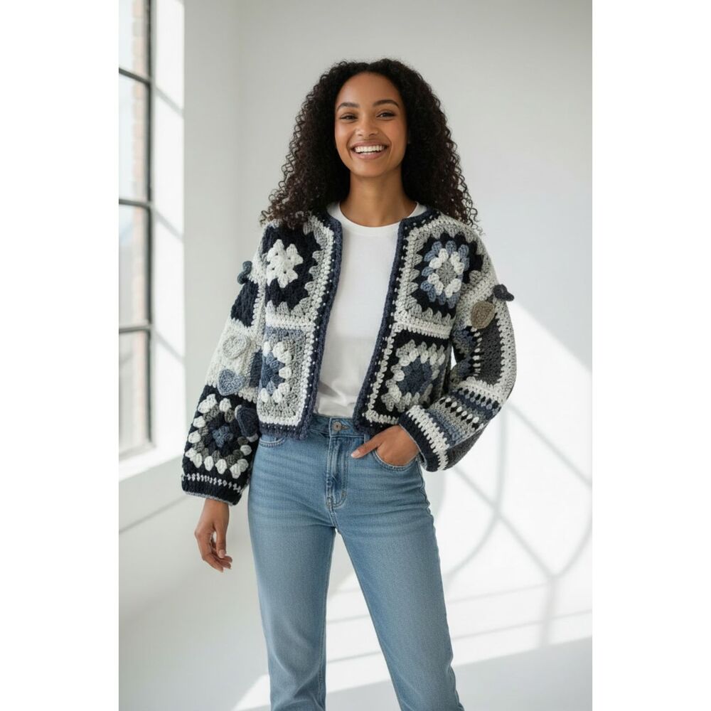 THE SNOWDROP Handmade Crochet Cardigan